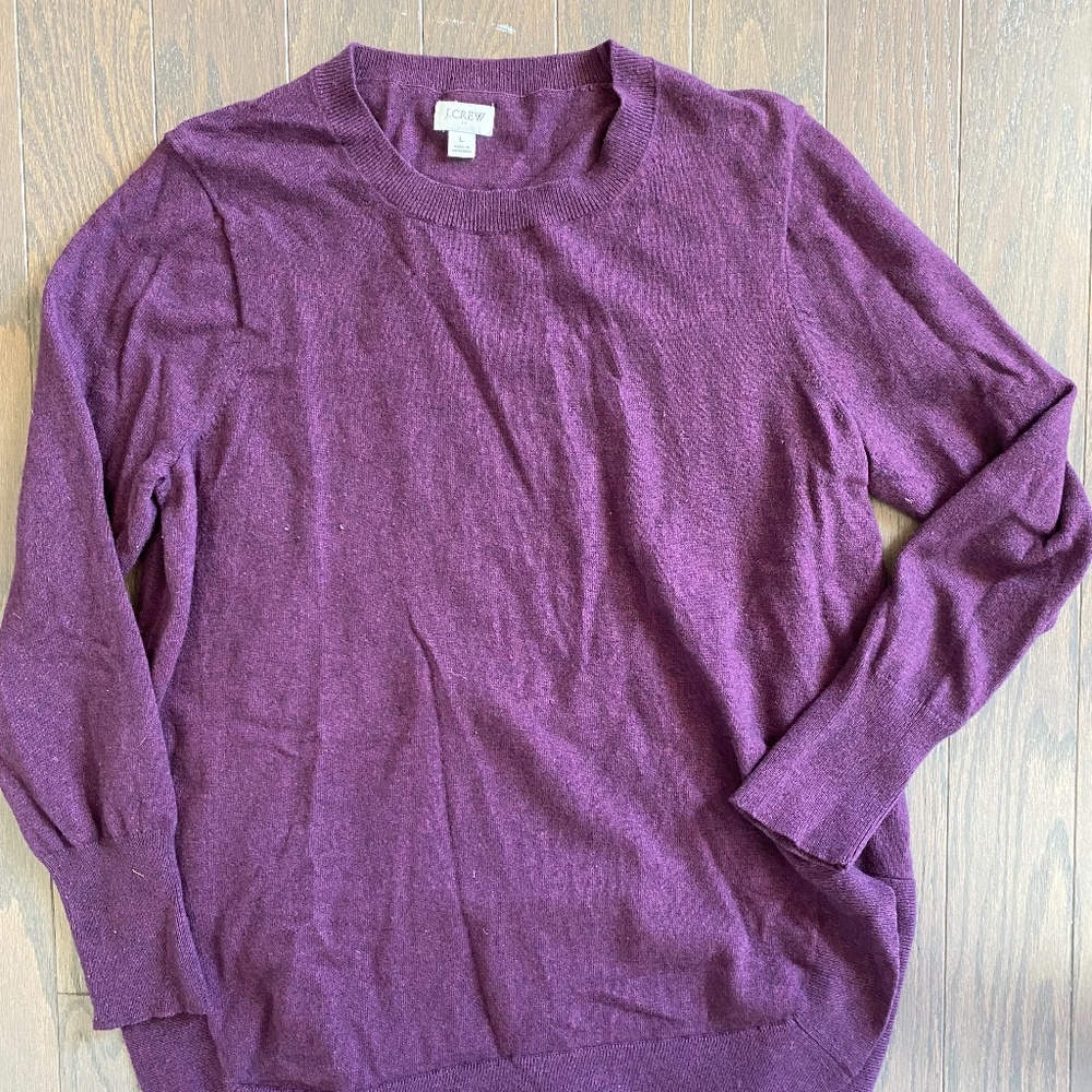 J Crew purple long sleeve sweater